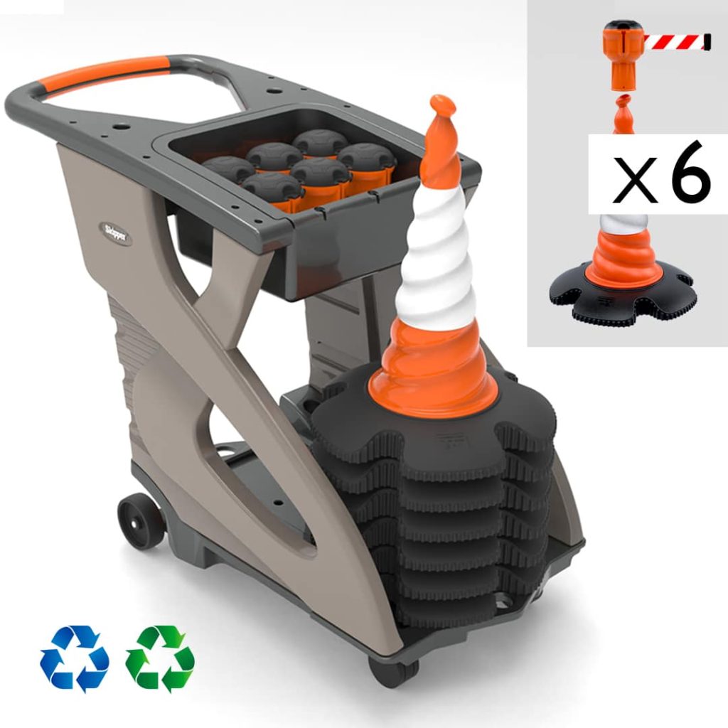 Barrier System | Skipper Traffic Cone Unicart - Includes 6 x Skipper ...